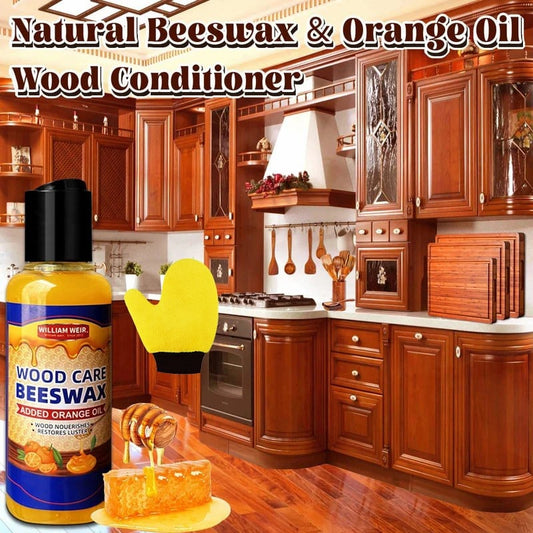 🔥 Balsamo per legno naturale a base di cera d'api e olio d'arancia
