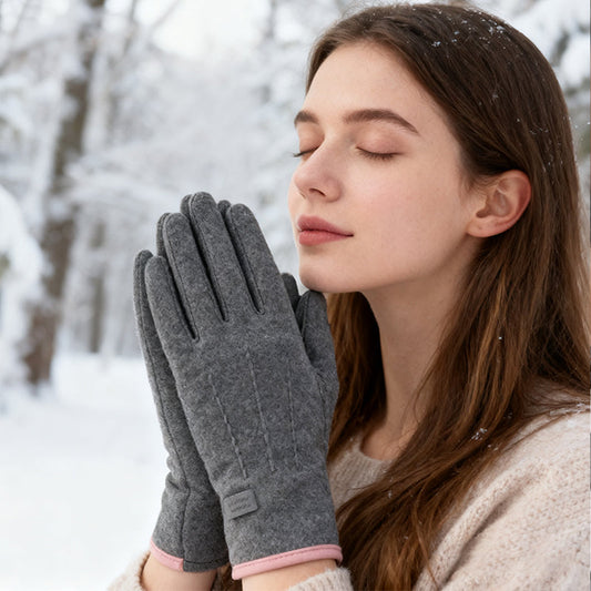 Guanti caldi antivento con touchscreen e impugnatura antiscivolo