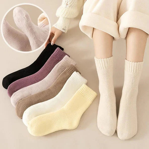 Calzini Donna Lana Calzini Termici Da Donna (5 Paia) Caldi Calzini Invernali In Morbida Lana Con Spugna Interna, Ordinamento | 2, 35-38 Calzini Lana
