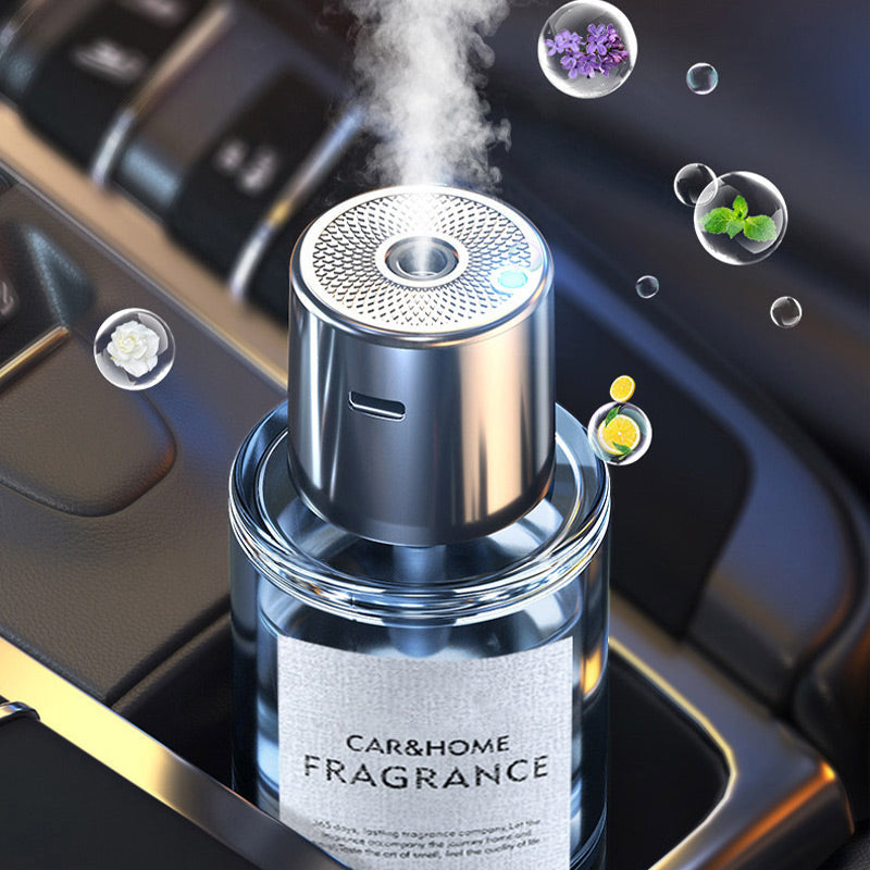Diffusore di aromi per auto intelligente, 3 modalità regolabili, deodoranti per auto per aromaterapia (3 x 15 ml olio essenziale, limone