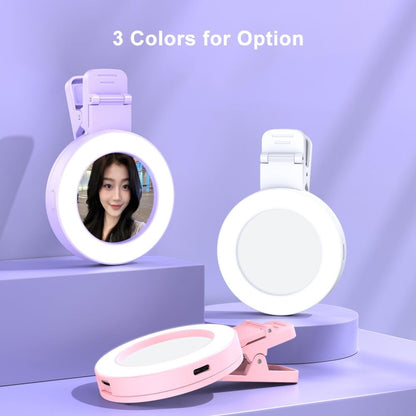 🔥Saldi estivi 49% di sconto🔥Anello luminoso clip-on per selfie con luci a tre colori e specchio
