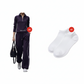 Completo tuta casual da donna con mezza zip