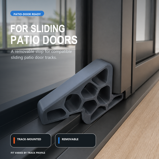 🚪 Acquistane 1, ricevi 1 in omaggio💕Ferma Porta per Binari Scorrevoli – Riduce gli Urti e gli Sbat­timenti | Installazione su Finestre e Porte Balcone | Struttura Compatta in PP 🛡️