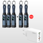 🔌 Cavo di ricarica 4 in 1 con display digitale e portachiavi – Funzione di ricarica rapida, resistente alle piegature e compatto