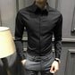 Camicia da uomo senza pieghe con bottoni