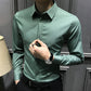 Camicia da uomo senza pieghe con bottoni