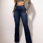 ⏳ Offerta Speciale a Tempo Limitato ⏰ Jeans a Zampa Elastici Donna – Vita Alta, Aderenza al Corpo e Stile Retrò ✨
