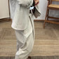 Giacca con colletto da donna + pantaloni - Elegante completo da lavoro