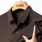 T-shirt da Uomo Casual Traspirante e Antipiega con Colletto a Revers