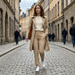🔥 Nuovo arrivo 💕 Pantaloni elasticizzati a vita alta con tasche con cerniera per donna