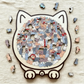 🎁Saldi natalizi 50% DI SCONTO🎅Puzzle in legno a forma di gatto in colori Morandi da 135 pezzi