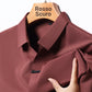 T-shirt da Uomo Casual Traspirante e Antipiega con Colletto a Revers