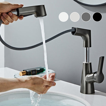 Rubinetto da bagno a 1 foro con doccetta estraibile