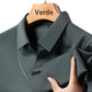 T-shirt da Uomo Casual Traspirante e Antipiega con Colletto a Revers