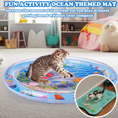Tappetino Sensoriale ad Acqua 💦 Relax & Gioco 🌊 Antistress per Gatti e Cani 🐾 Rinfrescante e Anti-graffio! 😺🐶