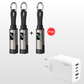 🔌 Cavo di ricarica 4 in 1 con display digitale e portachiavi – Funzione di ricarica rapida, resistente alle piegature e compatto