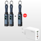 🔌 Cavo di ricarica 4 in 1 con display digitale e portachiavi – Funzione di ricarica rapida, resistente alle piegature e compatto