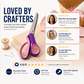 🔥SALDI CALDI 50% DI SCONTO🎁✂️ Forbici a zig‑zag – Acciaio inox, manici ergonomici imbottiti – Perfette per cucito, trapunte e scrapbooking! 🧵💨
