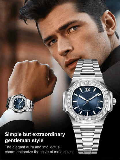 🔥🔥🔥(Ultimo giorno per un periodo limitato!) Orologio da uomo di lusso impermeabile con quadrante quadrato in stile britannico