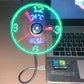 Ventilatore USB con Orologio LED Luminoso