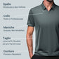 T-shirt da Uomo Casual Traspirante e Antipiega con Colletto a Revers
