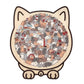 🎁Saldi natalizi 50% DI SCONTO🎅Puzzle in legno a forma di gatto in colori Morandi da 135 pezzi