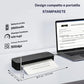 Stampante portatile A4, 1 set di stampante fotografica wireless ricaricabile tramite USB, stampante da viaggio compatibile con Bluetooth per sistemi Windows, accessori per ufficio