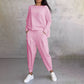 Moda, tempo libero ✨Manica lunga con scollo rotondo ＆ pantaloni set da 2 pezzi
