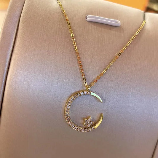💕Bright Night: Collana Stella Di Luna🌙