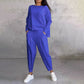Moda, tempo libero ✨Manica lunga con scollo rotondo ＆ pantaloni set da 2 pezzi