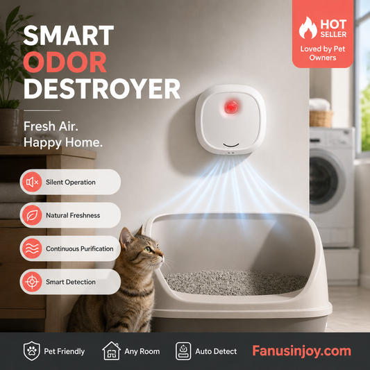 🔥55% DI SCONTO PER UN TEMPO LIMITATO! 🌬️ Dì addio ai cattivi odori! Eliminatore di odori intelligente e silenzioso per animali domestici 🐾