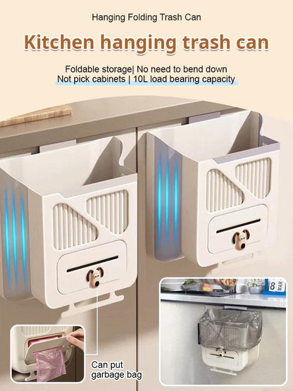 Cestino pieghevole da appendere per rifiuti da cucina