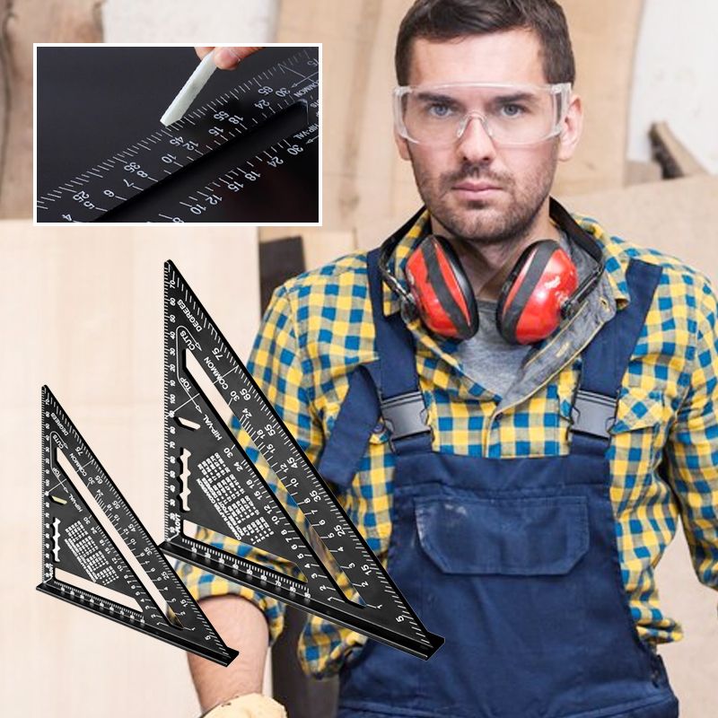 Scribner Per Disegno - Angolo 45 Gradi In Lega Alluminio, Per Lavorazione Legno E Decorazione - Foto 4