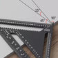 Righello a triangolo per la lavorazione del legno