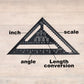 Righello a triangolo per la lavorazione del legno
