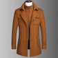 🎁Spedizione gratuita🔥😎Cappotto da uomo in lana business Moda Cappotto in lana medio-lungo con doppio collo