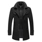 🎁Spedizione gratuita🔥😎Cappotto da uomo in lana business Moda Cappotto in lana medio-lungo con doppio collo