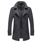 🎁Spedizione gratuita🔥😎Cappotto da uomo in lana business Moda Cappotto in lana medio-lungo con doppio collo