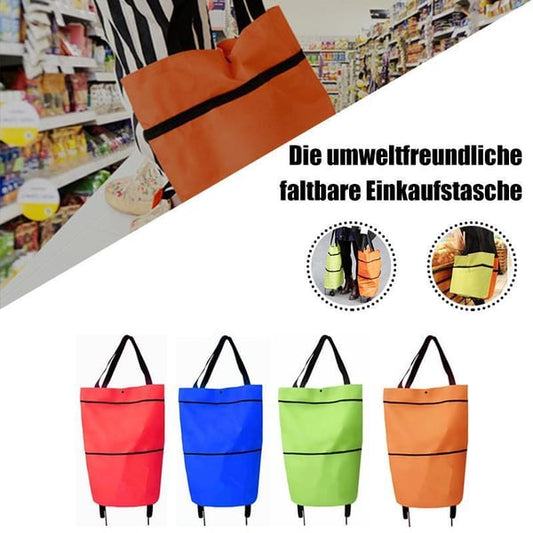 🛒🧳 Carrello pieghevole 2 in 1 – trasporto facile, compatto e versatile! 📦✨