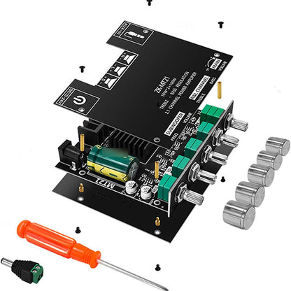 🔊🎵Modulo amplificatore di potenza audio compatibile con Bluetooth a 2.1 canali📡 Connessione wireless, suono potente, ideale per gli amanti della musica!