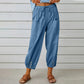 💓SCONTO DEL 60%!💞 Pantaloni da donna a gamba larga e dritta – Cotone e lino traspiranti, vestibilità aderente e tasche pratiche 👖