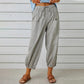 💓SCONTO DEL 60%!💞 Pantaloni da donna a gamba larga e dritta – Cotone e lino traspiranti, vestibilità aderente e tasche pratiche 👖