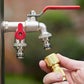 🚰 SCONTO DEL 50% IN QUESTO MOMENTO! 💧 Rubinetto da giardino universale in acciaio inossidabile a doppia uscita – Valvole indipendenti, resistente e facile da installare ✨