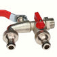 🚰 SCONTO DEL 50% IN QUESTO MOMENTO! 💧 Rubinetto da giardino universale in acciaio inossidabile a doppia uscita – Valvole indipendenti, resistente e facile da installare ✨