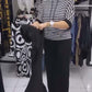 💥CALDO SALE 2025💥Set donna top a righe e pantaloni tinta unita