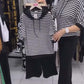 💥CALDO SALE 2025💥Set donna top a righe e pantaloni tinta unita