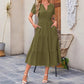 🔥Sconto del 50%👗Abiti lunghi casual estivi da donna a maniche corte con scollo a V