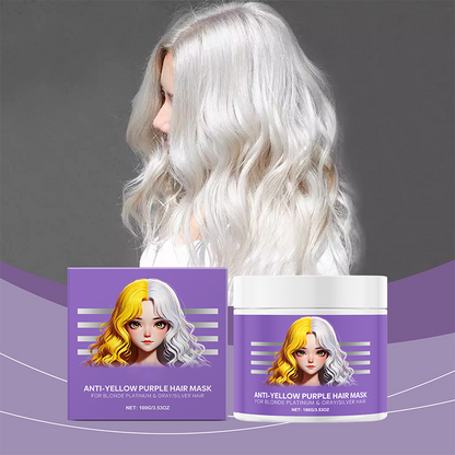 Maschera per capelli viola anti-ingiallimento 💜 Dite addio ai riflessi rossi! 💜