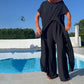 🌸Offerta a tempo limitato 50% di sconto🌷Set top e pantaloni a tinta unita con spalle scoperte👗