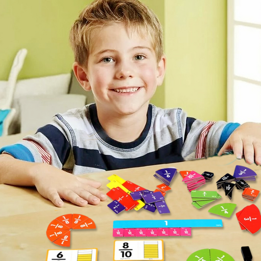 Set di strumenti didattici per l'insegnamento ripetuto della scrittura per l'apprendimento delle frazioni